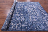 Blue Contemporary Hand Knotted Wool Rug - 8' 11" X 12' 1" - Golden Nile