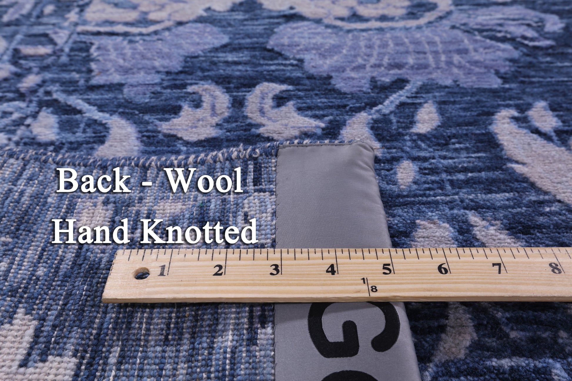 Blue Contemporary Hand Knotted Wool Rug - 8' 11" X 12' 1" - Golden Nile