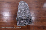 Grey Persian Hand Knotted Wool & Silk Rug - 9' 11" X 14' 0" - Golden Nile