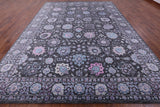 Grey Persian Hand Knotted Wool & Silk Rug - 9' 11" X 14' 0" - Golden Nile
