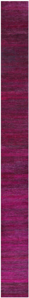 Pink Savannah Grass Handmade Wool & Silk Runner Rug - 2' 7" X 27' 8" - Golden Nile