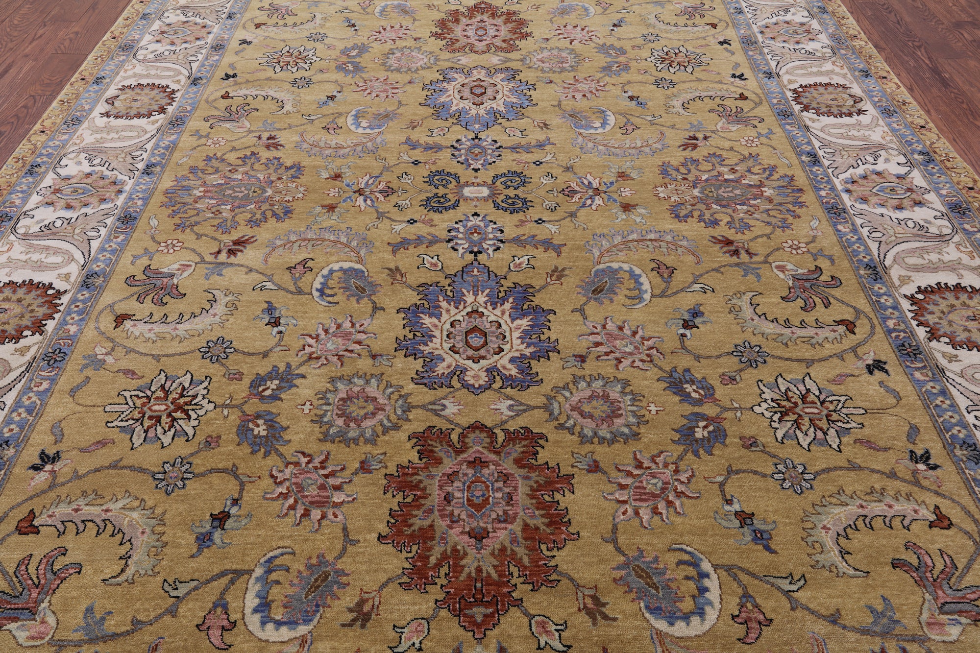 Persian Tabriz Hand Knotted Wool Rug - 9' 1" X 11' 9" - Golden Nile