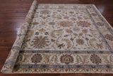 Ivory Persian Tabriz Hand Knotted Wool Rug - 8' 8" X 12' 3" - Golden Nile