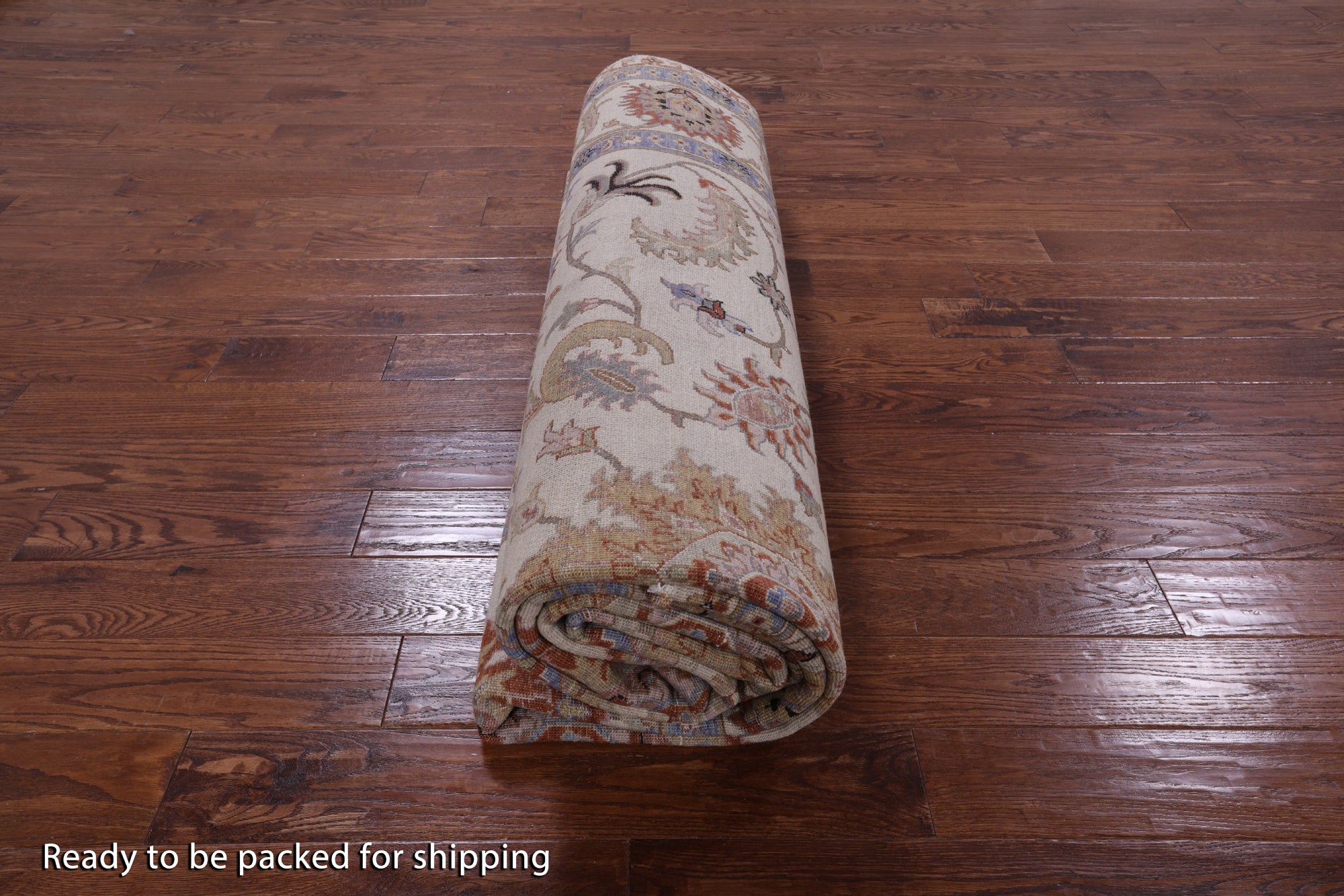 Ivory Persian Tabriz Hand Knotted Wool Rug - 8' 8" X 12' 3" - Golden Nile