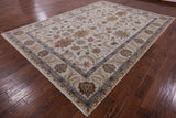 Ivory Persian Tabriz Hand Knotted Wool Rug - 8' 8" X 12' 3" - Golden Nile