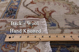 Ivory Persian Tabriz Hand Knotted Wool Rug - 8' 8" X 12' 3" - Golden Nile