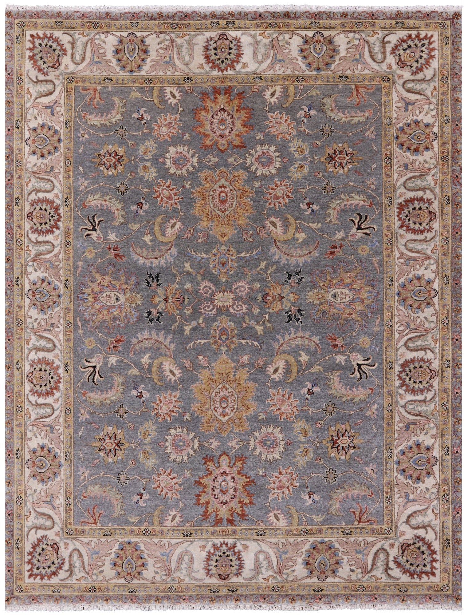 Persian Tabriz Hand Knotted Wool Rug - 7' 10" X 9' 8" - Golden Nile