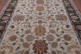Ivory Persian Tabriz Handmade Wool Rug - 7' 11" X 9' 10" - Golden Nile
