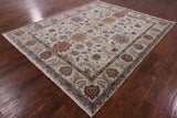 Ivory Persian Tabriz Hand Knotted Wool Rug - 7' 9" X 9' 6" - Golden Nile