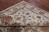 Ivory Persian Tabriz Hand Knotted Wool Rug - 7' 9" X 9' 6" - Golden Nile