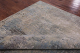Abstract Modern Hand Knotted Wool & Silk Rug - 9' 2" X 12' 1" - Golden Nile