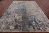 Abstract Modern Hand Knotted Wool & Silk Rug - 9' 2" X 12' 1" - Golden Nile