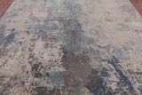 Abstract Modern Hand Knotted Wool & Silk Rug - 9' 2" X 12' 1" - Golden Nile