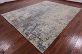 Abstract Modern Hand Knotted Wool & Silk Rug - 9' 2" X 12' 1" - Golden Nile