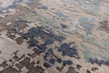 Abstract Modern Hand Knotted Wool & Silk Rug - 9' 2" X 12' 1" - Golden Nile