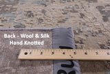 Abstract Modern Hand Knotted Wool & Silk Rug - 9' 2" X 12' 1" - Golden Nile