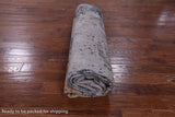 Abstract Modern Hand Knotted Wool & Silk Rug - 8' 10" X 12' 0" - Golden Nile