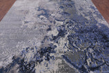 Abstract Contemporary Hand Knotted Wool & Silk Rug - 8' 11" X 12' 0" - Golden Nile