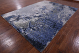Abstract Contemporary Hand Knotted Wool & Silk Rug - 8' 11" X 12' 0" - Golden Nile