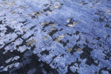 Abstract Contemporary Hand Knotted Wool & Silk Rug - 8' 11" X 12' 0" - Golden Nile