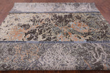 Abstract Modern Handmade Wool & Silk Rug - 8' 11" X 11' 9" - Golden Nile