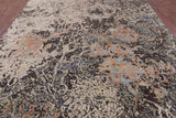 Abstract Modern Handmade Wool & Silk Rug - 8' 11" X 11' 9" - Golden Nile