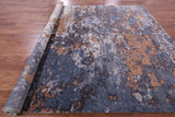 Abstract Contemporary Handmade Wool & Silk Rug - 8' 0" X 10' 1" - Golden Nile
