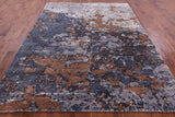 Abstract Contemporary Handmade Wool & Silk Rug - 8' 0" X 10' 1" - Golden Nile