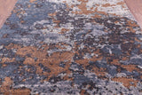 Abstract Contemporary Handmade Wool & Silk Rug - 8' 0" X 10' 1" - Golden Nile