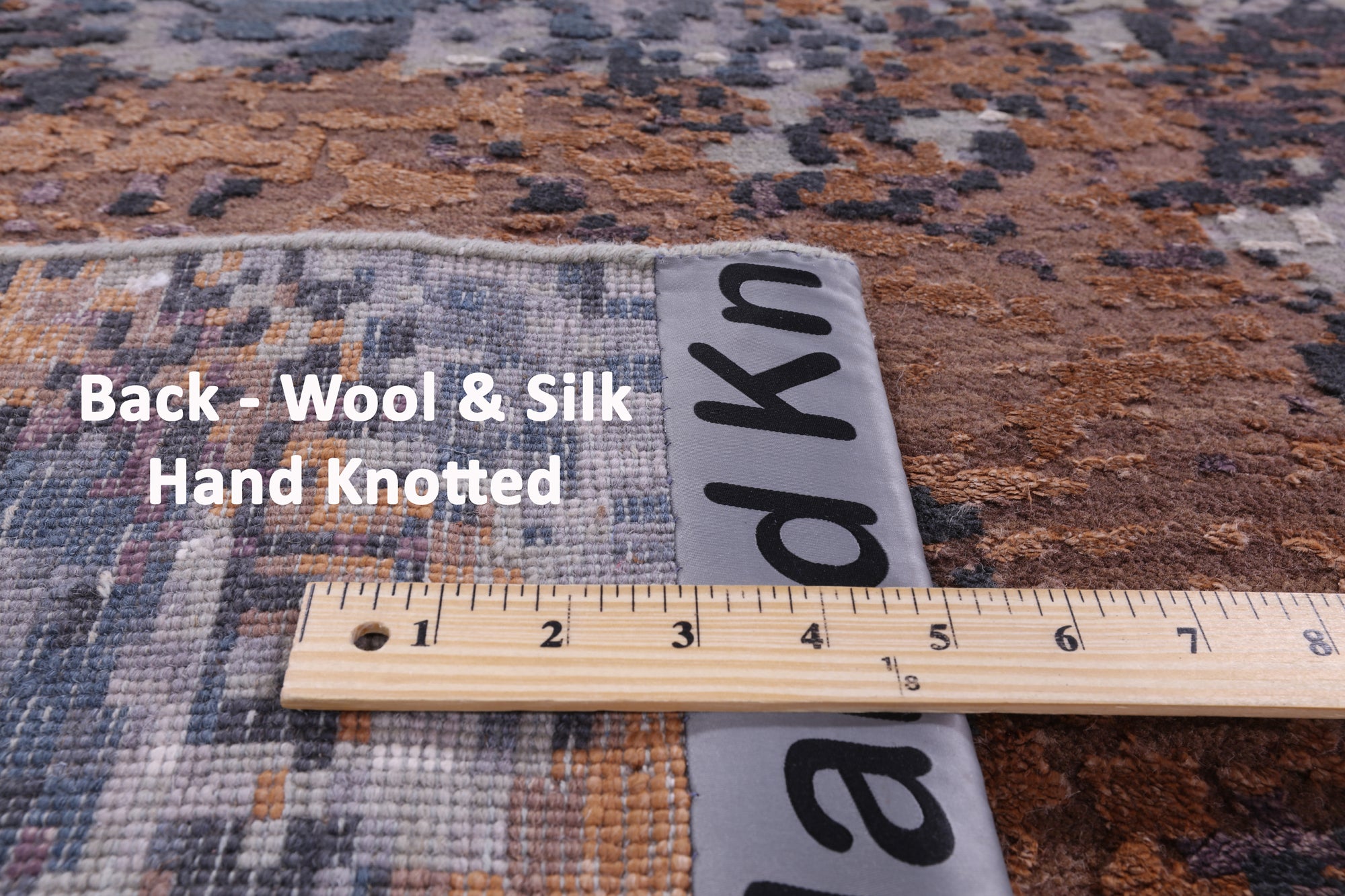Abstract Contemporary Handmade Wool & Silk Rug - 8' 0" X 10' 1" - Golden Nile