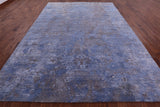 Abstract Contemporary Hand Knotted Wool & Silk Rug - 9' 0" X 12' 4" - Golden Nile