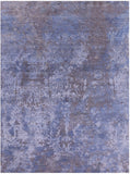 Abstract Contemporary Hand Knotted Wool & Silk Rug - 9' 0" X 12' 4" - Golden Nile
