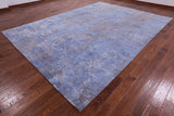 Abstract Contemporary Hand Knotted Wool & Silk Rug - 9' 0" X 12' 4" - Golden Nile