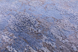 Abstract Contemporary Hand Knotted Wool & Silk Rug - 9' 0" X 12' 4" - Golden Nile