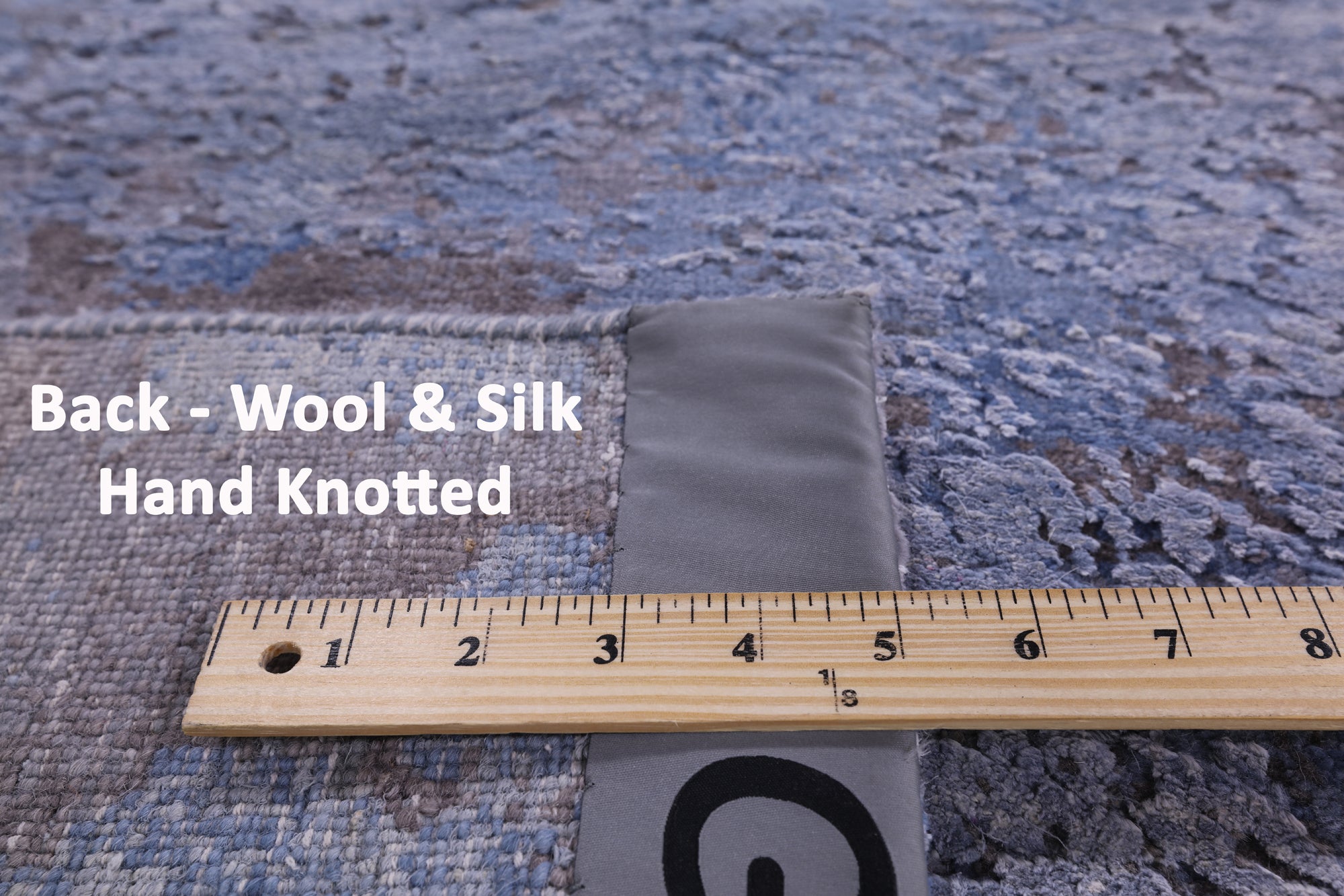 Abstract Contemporary Hand Knotted Wool & Silk Rug - 9' 0" X 12' 4" - Golden Nile