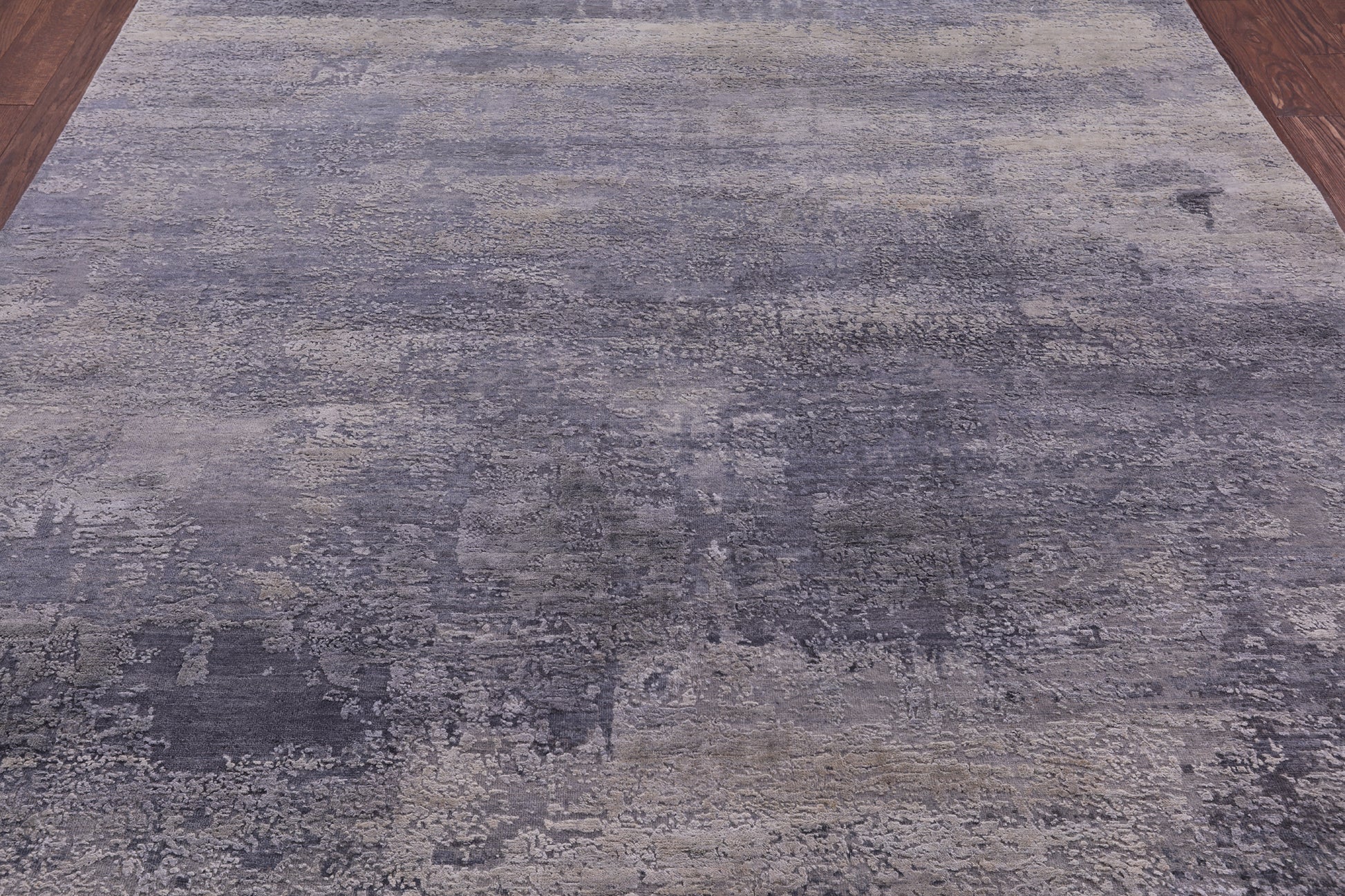 Abstract Contemporary Hand Knotted Wool & Silk Rug - 7' 11" X 9' 11" - Golden Nile
