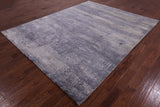 Abstract Contemporary Hand Knotted Wool & Silk Rug - 7' 11" X 9' 11" - Golden Nile