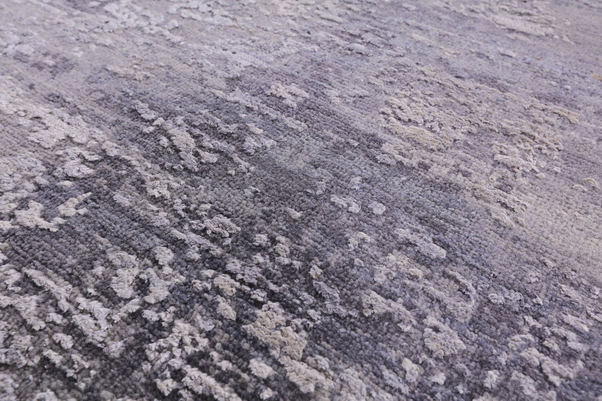 Abstract Contemporary Hand Knotted Wool & Silk Rug - 7' 11" X 9' 11" - Golden Nile