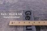 Abstract Contemporary Hand Knotted Wool & Silk Rug - 7' 11" X 9' 11" - Golden Nile
