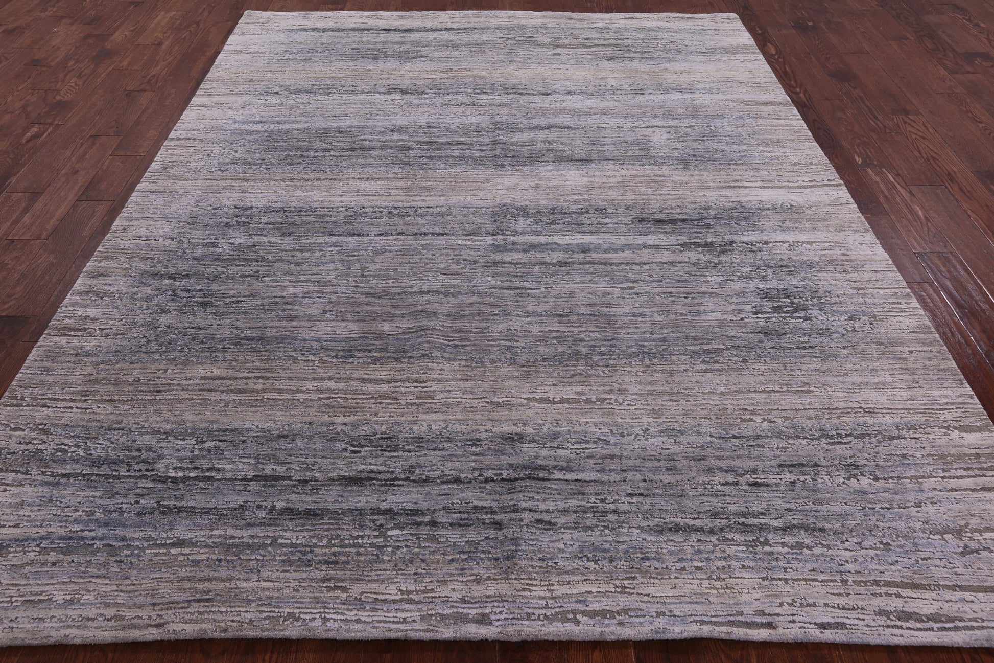 Contemporary Hand Knotted Wool & Silk Rug - 7' 10" X 10' 0" - Golden Nile