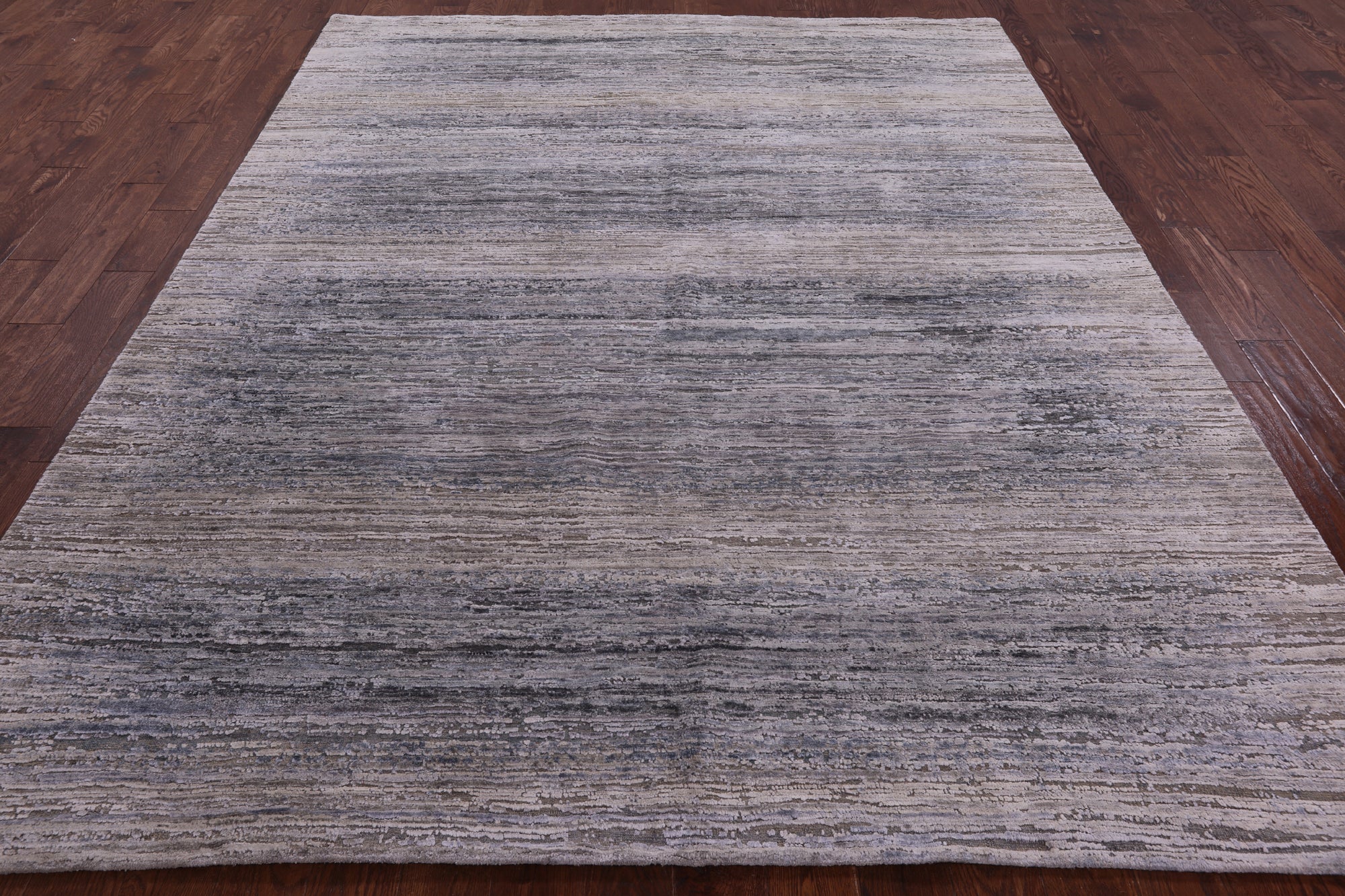 Contemporary Hand Knotted Wool & Silk Rug - 7' 10" X 10' 0" - Golden Nile
