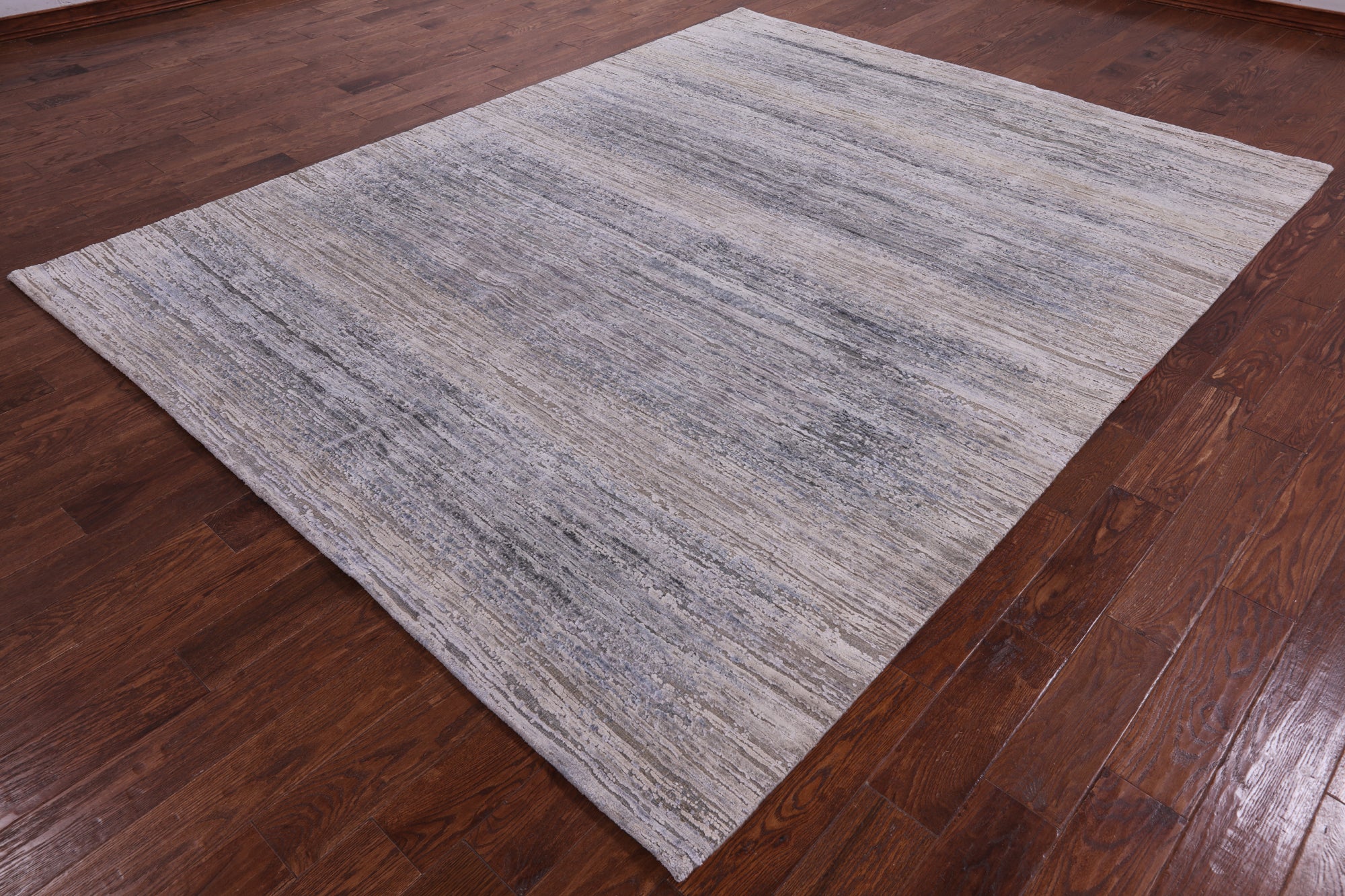 Contemporary Hand Knotted Wool & Silk Rug - 7' 10" X 10' 0" - Golden Nile