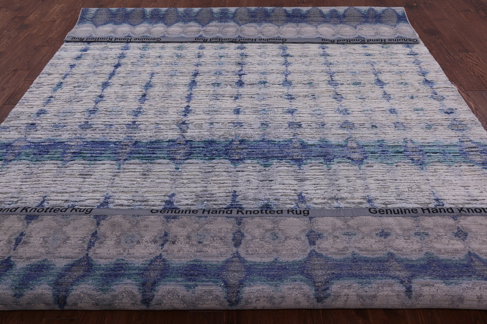 Contemporary Hand Knotted Wool & Silk Rug - 8' 8" X 12' 7" - Golden Nile