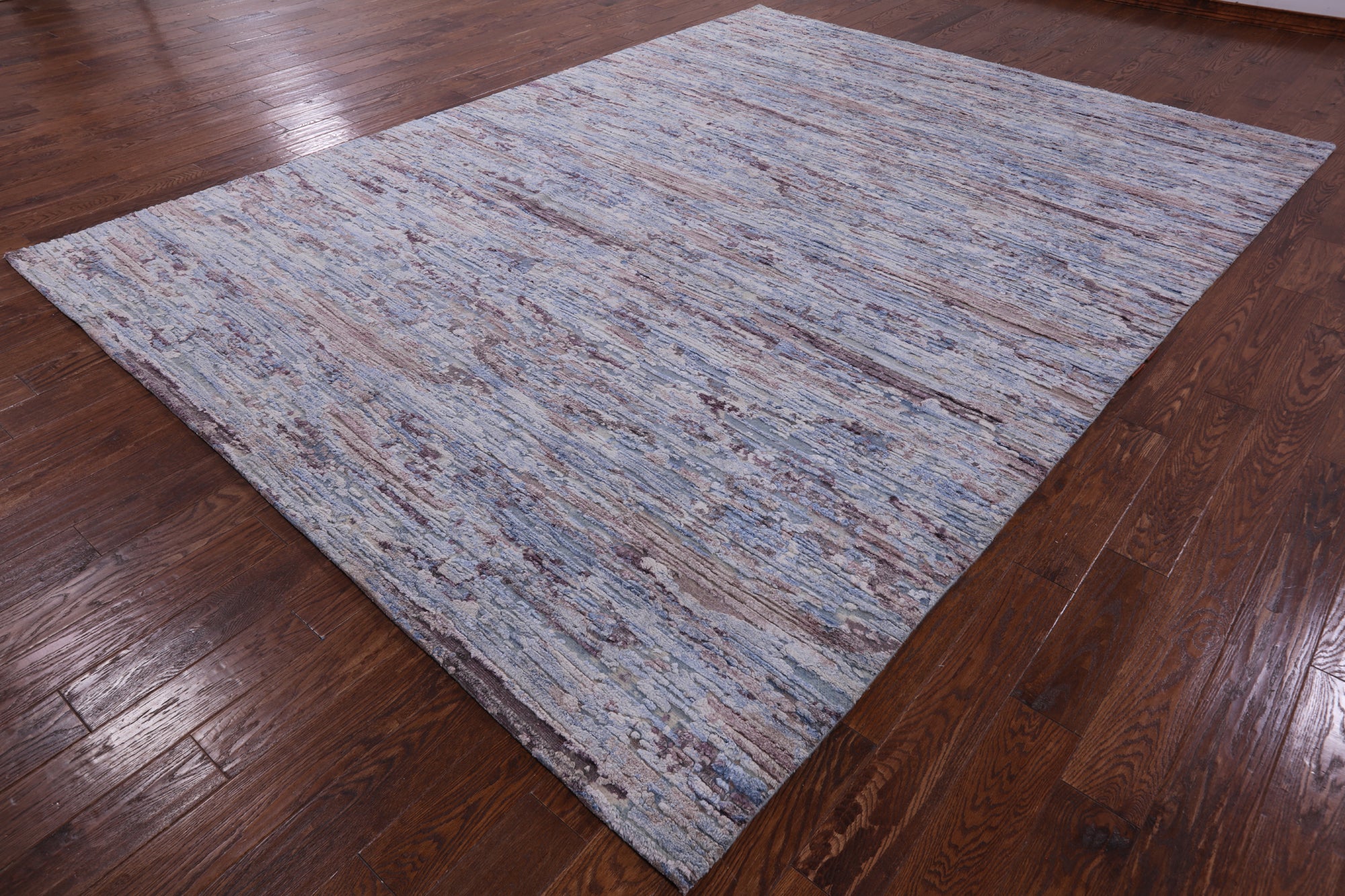 Contemporary Hand Knotted Wool & Silk Rug - 8' 11" X 12' 0" - Golden Nile