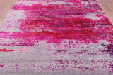 Abstract Modern Hand Knotted Wool & Silk Rug - 7' 11" X 10' 0" - Golden Nile