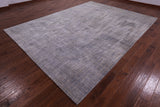 Abstract Modern Hand Knotted Wool & Silk Rug - 8' 11" X 11' 11" - Golden Nile
