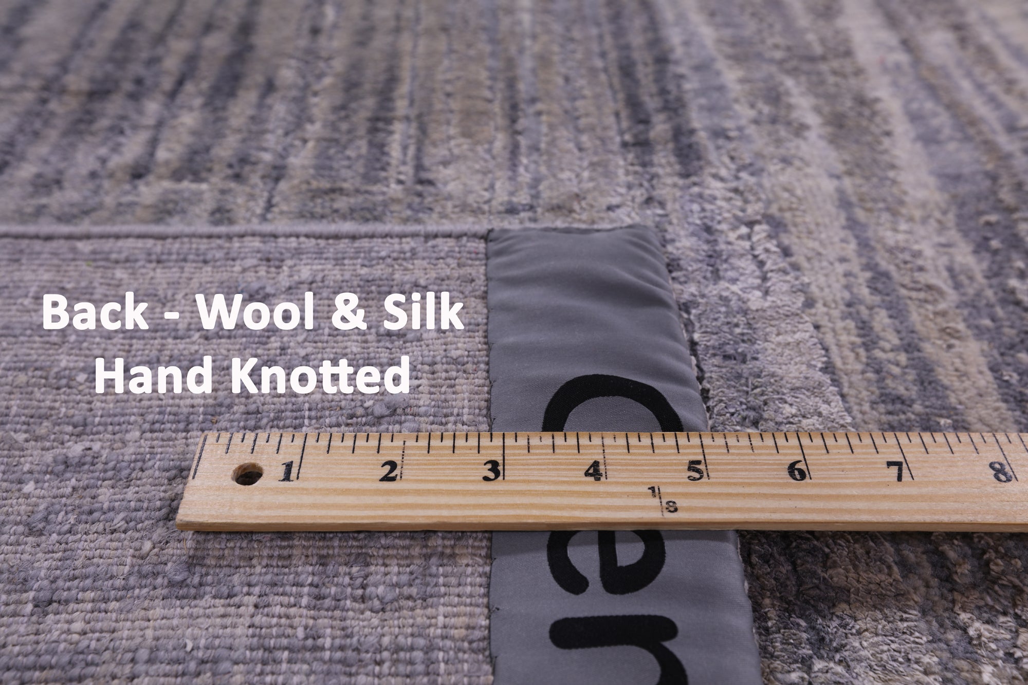 Abstract Modern Hand Knotted Wool & Silk Rug - 8' 11" X 11' 11" - Golden Nile