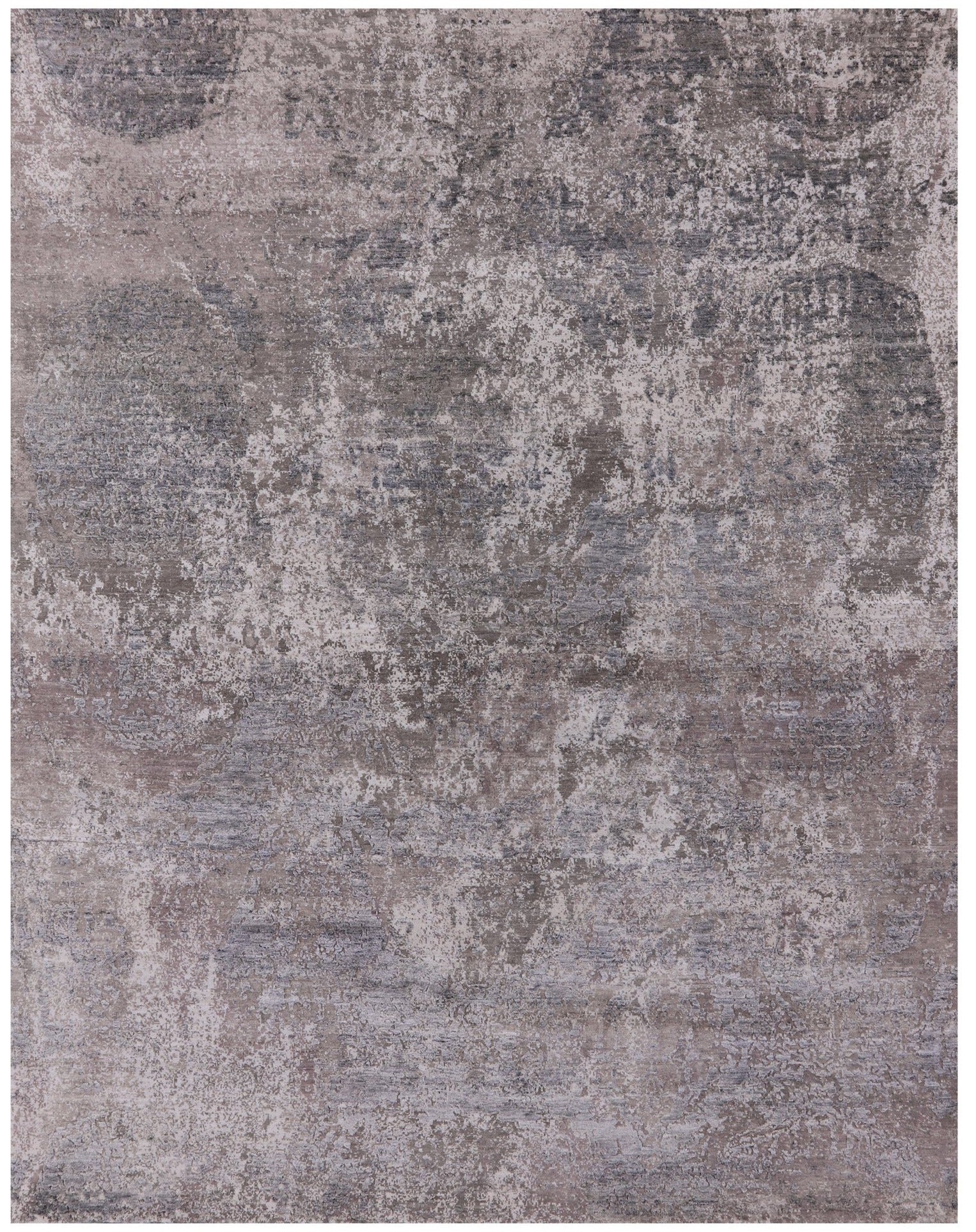 Modern Hand Knotted Wool & Silk Rug - 8' 0" X 10' 1" - Golden Nile