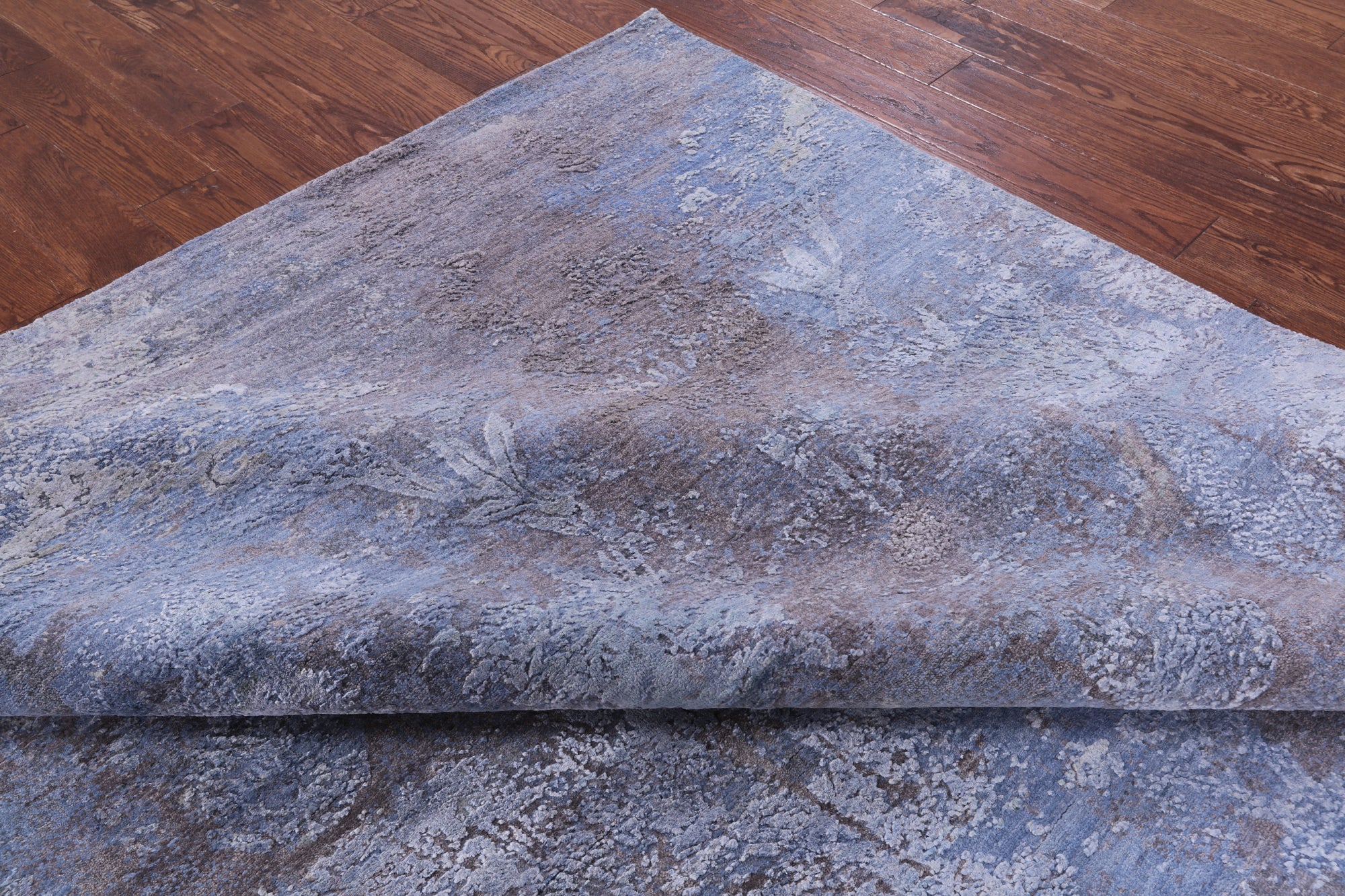 Abstract Contemporary Hand Knotted Wool & Silk Rug - 7' 11" X 10' 0" - Golden Nile