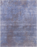 Abstract Contemporary Hand Knotted Wool & Silk Rug - 7' 11" X 10' 0" - Golden Nile